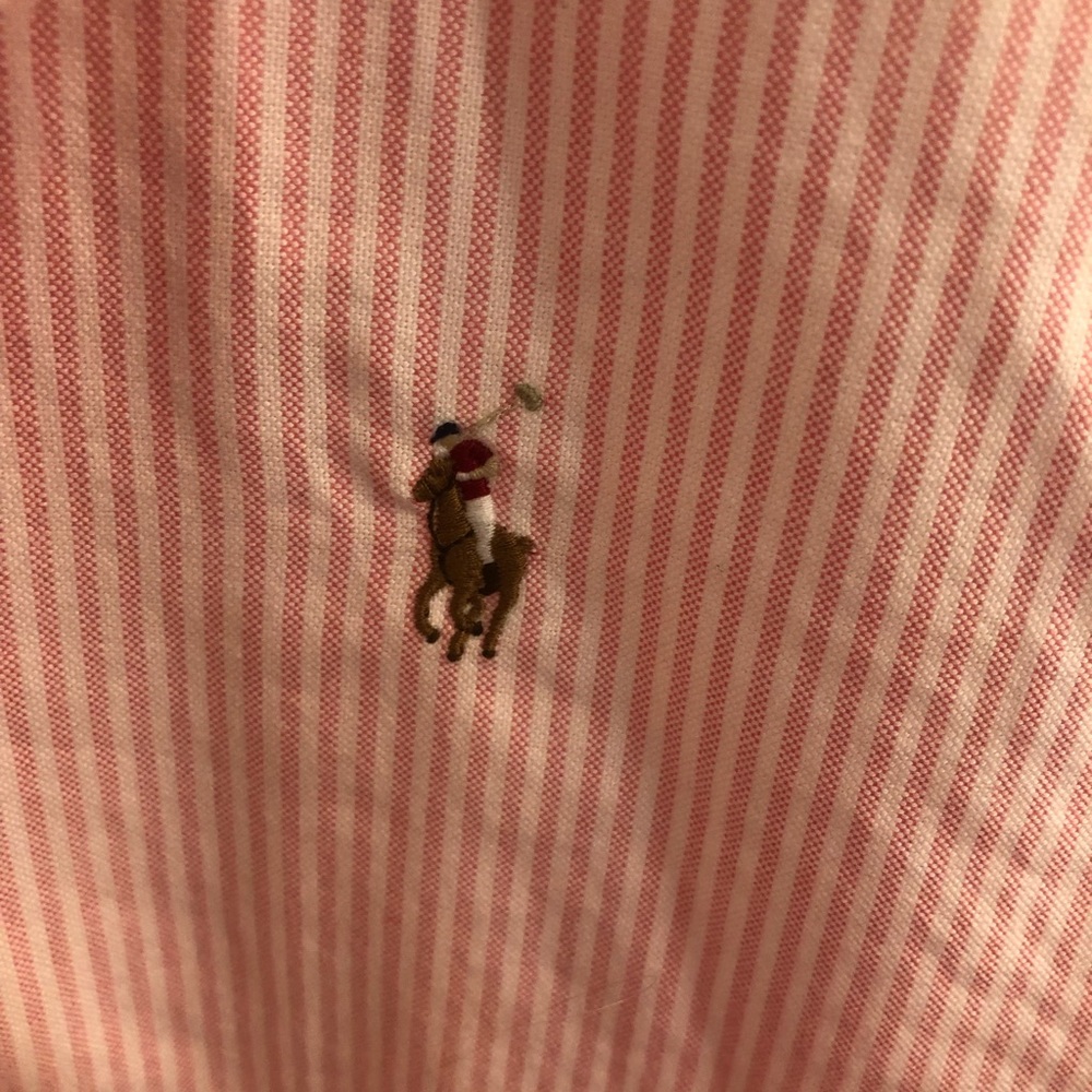 Ralph Lauren pink and white button down size 8 - Picture 2 of 5